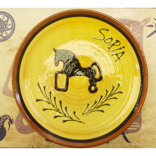 Plato cerámica artesanal decorado