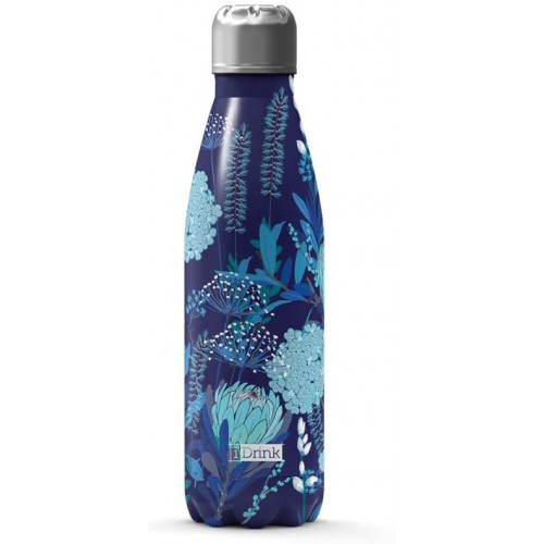 Botella térmica flores azules 500 ml
