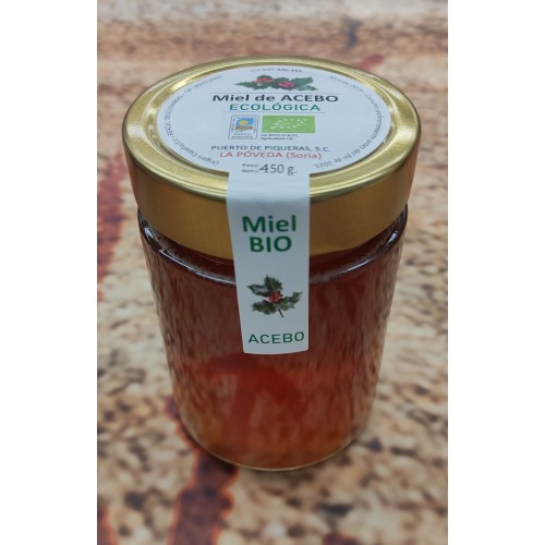 Miel ecológica de acebo 450 gr