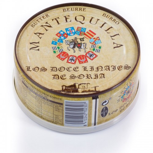Mantequilla natural Los Doce Linajes de Soria. Lata 250 gr