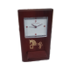 Reloj madera grabado Caballo de Soria blanco